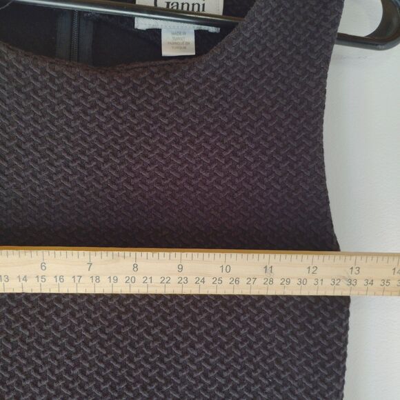 Ganni Noon and Night Textured Dress Fit Flare black Women XSmall - Picture 7 of 7